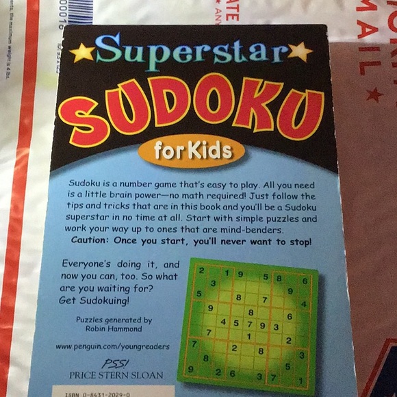 Sodoku for Kids book, hours of fun, over 250 pages - Picture 3 of 4